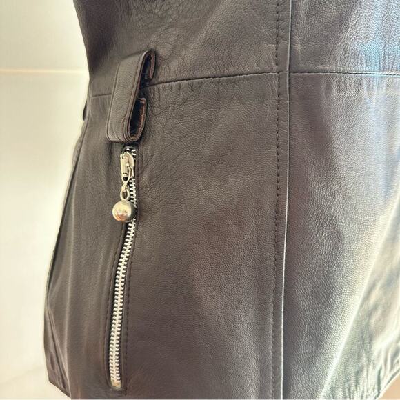 Vintage Italian Leather Vest with Studs by San Dino - Picture 5 of 11